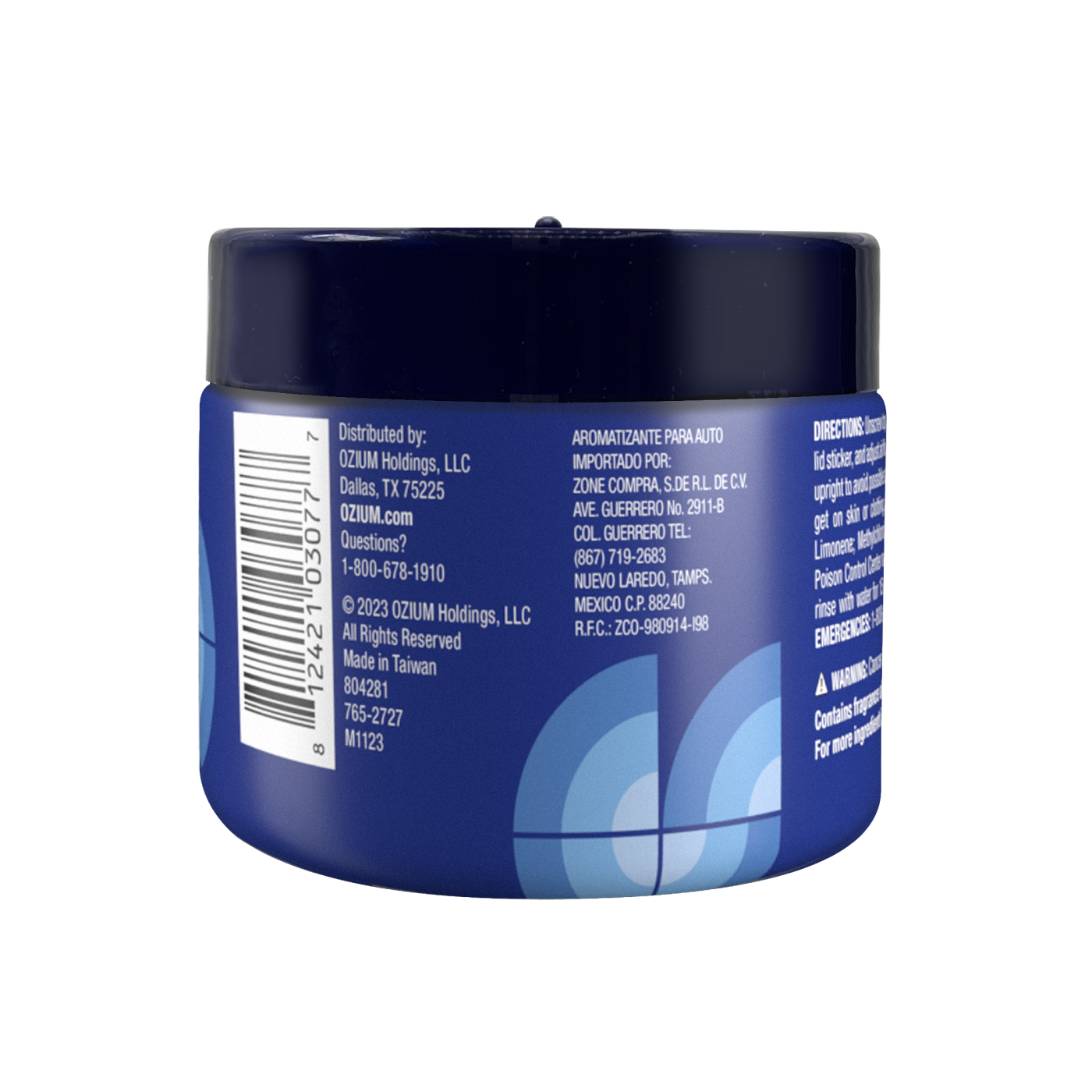 Odor Eliminating Gel side of package