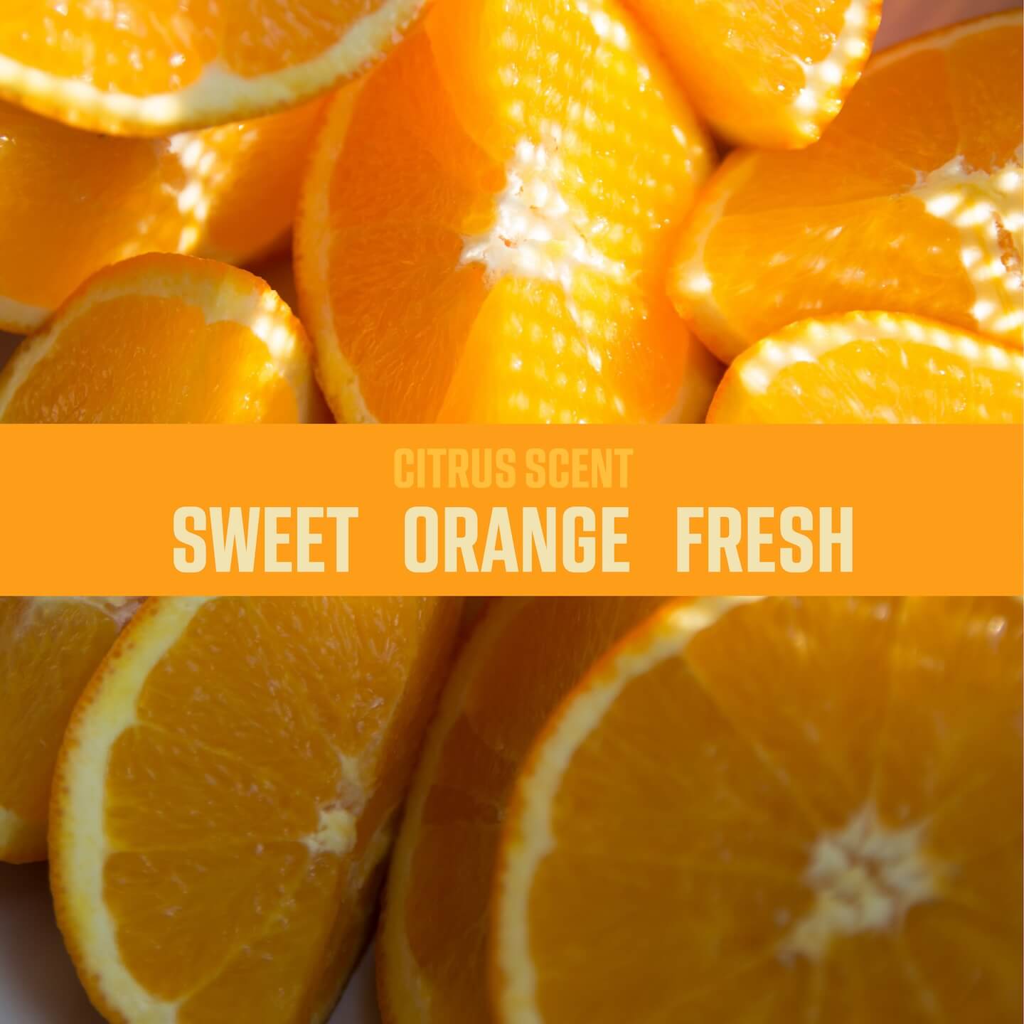 Citrus scent: sweet, orange, fresh