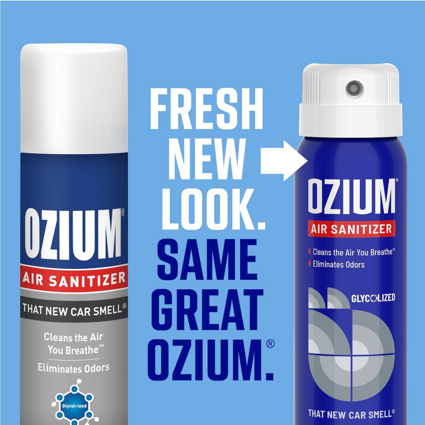 Fresh New Look. a picture of old packaging and a picture of new packaging